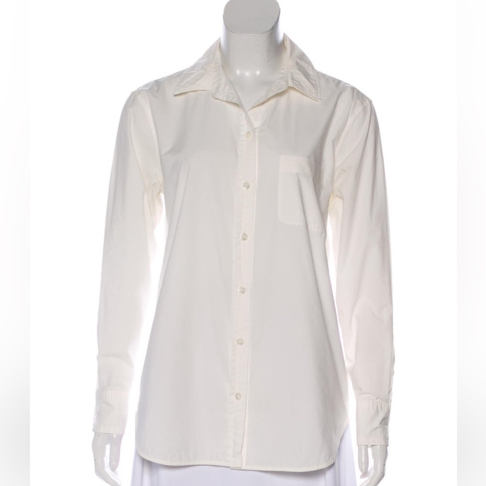 Equipment fr white cotton dress shirt Small S